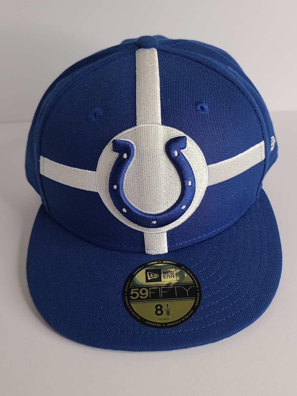 New Era Colts 59FIFTY Fitted Hat Size 8 1/8
